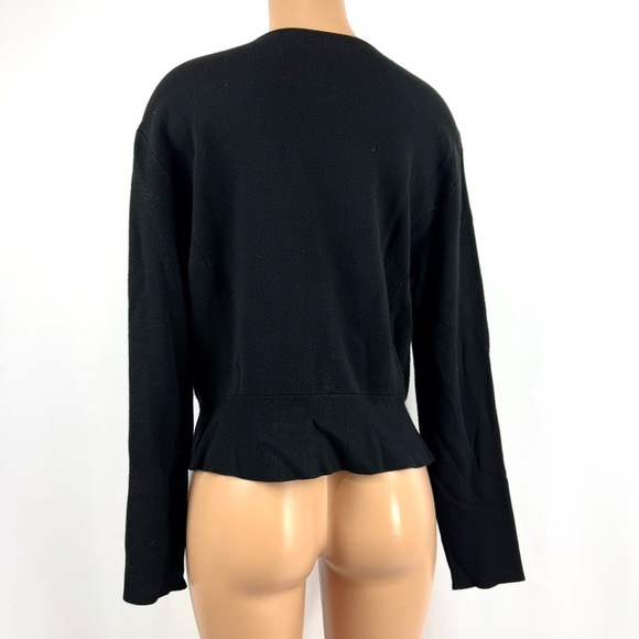 7th Avenue Design Studio Women's XL Black Asymmetrical Zip Sweater Jacket Career - Picture 4 of 12